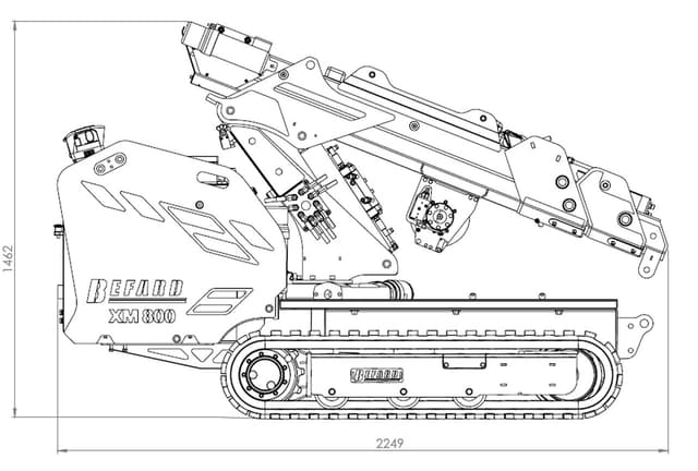 wymiar transporowy min iżuraw XM800 Befard