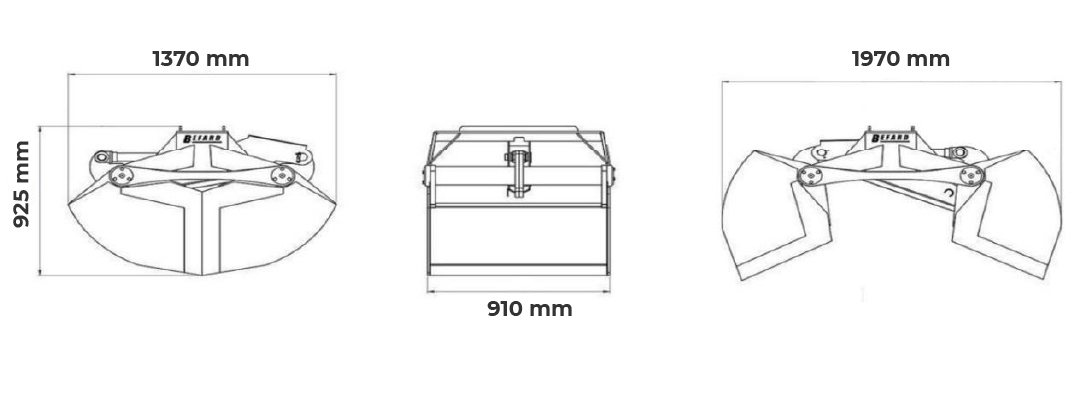 BEFARD MS 500 2 Dvojčeľusťová lyžica pre HDS žeriav